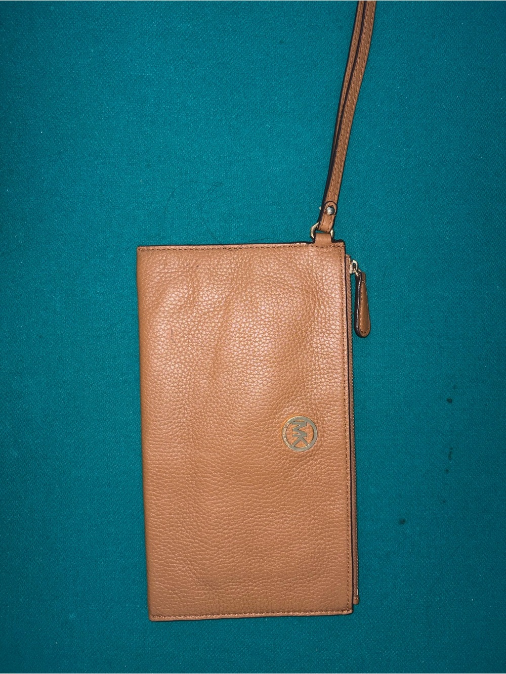 Michael Kors Tan Leather Wristlet